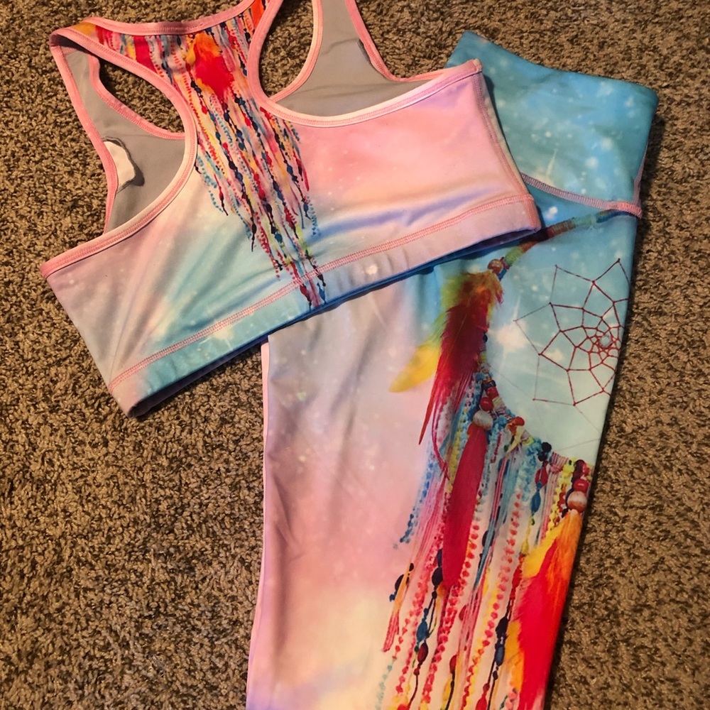 *SOLD* Dream catcher yoga set